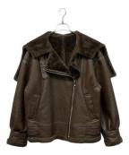 MAISON SPECIALメゾンスペシャル）の古着「ヴィーガンレザーフライトジャケット」｜ブラウン