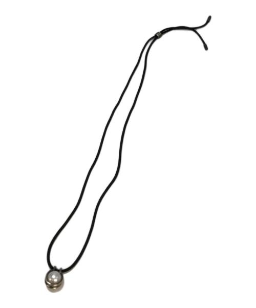TIFFANY & Co.（ティファニー アンド コー）Tiffany & Co. (ティファニー アンド コー) ハードウェア パール シルクコードネックレス シルバー×ブラックの古着・服飾アイテム