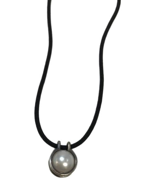 TIFFANY & Co.（ティファニー アンド コー）Tiffany & Co. (ティファニー アンド コー) ハードウェア パール シルクコードネックレス シルバー×ブラックの古着・服飾アイテム