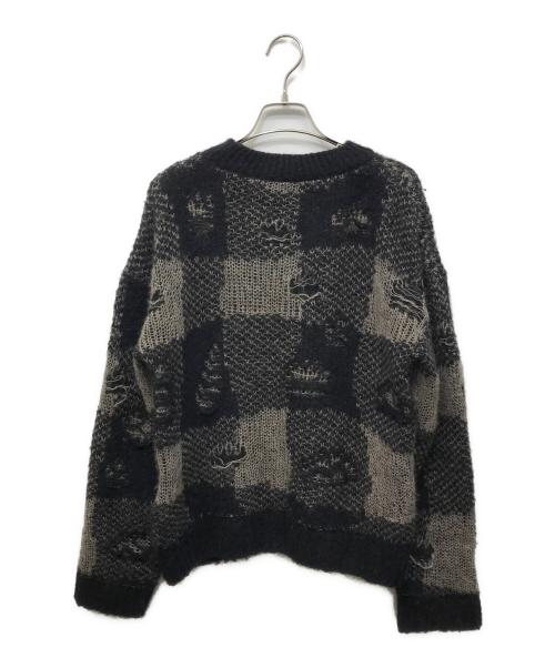 OUR LEGACY（アワーレガシー）OUR LEGACY (アワーレガシー) SONAR ROUNDNECK チェックニット ブラック×ベージュ サイズ:４４の古着・服飾アイテム