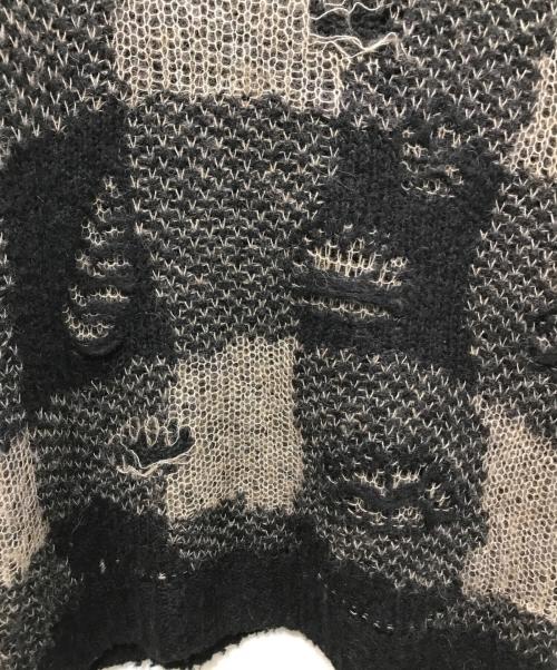 OUR LEGACY（アワーレガシー）OUR LEGACY (アワーレガシー) SONAR ROUNDNECK チェックニット ブラック×ベージュ サイズ:４４の古着・服飾アイテム