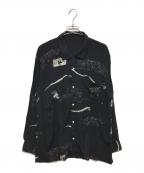 Porter Classicポータークラシック）の古着「ALOHA LONG SHIRT」｜ブラック