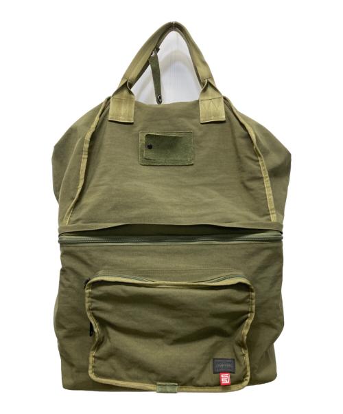 PORTER（ポーター）PORTER (ポーター) S/DOUBLE (エスダブル) “DAISY CUTTER” バックパック(L) オリーブの古着・服飾アイテム