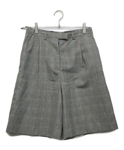 PRADA（プラダ）PRADA (プラダ) 格子柄ハーフパンツ グレー サイズ:38Sの古着・服飾アイテム