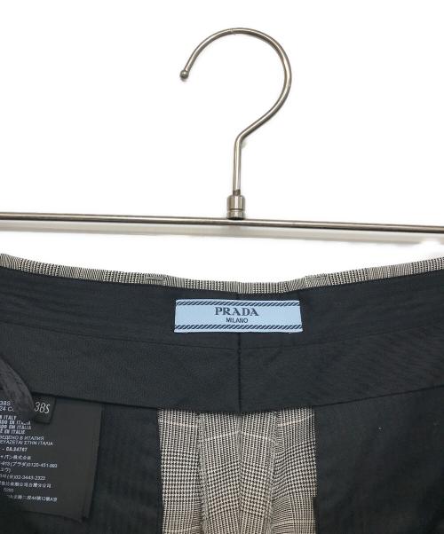 PRADA（プラダ）PRADA (プラダ) 格子柄ハーフパンツ グレー サイズ:38Sの古着・服飾アイテム