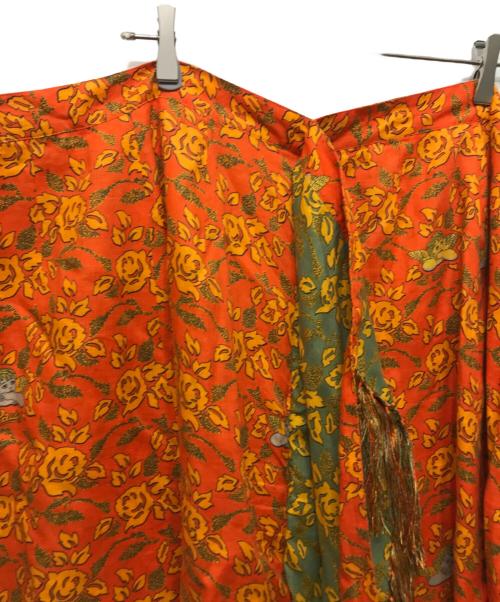 LOEWE（ロエベ）LOEWE (ロエベ) 総柄リネンラップスカート オレンジ サイズ:38の古着・服飾アイテム