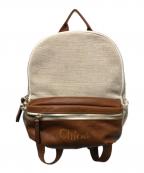 Chloeクロエ）の古着「キャンバス切替リュックサック」｜ホワイト