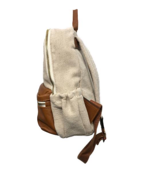 Chloe（クロエ）Chloe (クロエ) キャンバス切替リュックサック ホワイトの古着・服飾アイテム