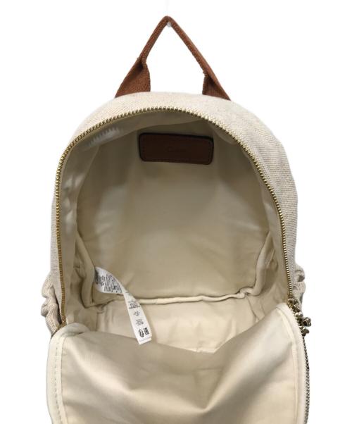 Chloe（クロエ）Chloe (クロエ) キャンバス切替リュックサック ホワイトの古着・服飾アイテム