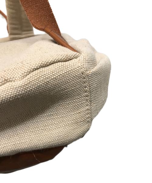 Chloe（クロエ）Chloe (クロエ) キャンバス切替リュックサック ホワイトの古着・服飾アイテム