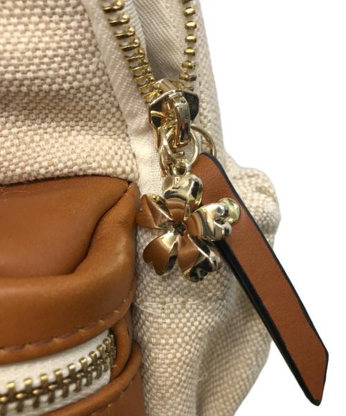 Chloe（クロエ）Chloe (クロエ) キャンバス切替リュックサック ホワイトの古着・服飾アイテム