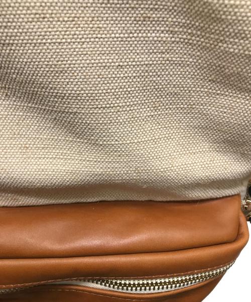Chloe（クロエ）Chloe (クロエ) キャンバス切替リュックサック ホワイトの古着・服飾アイテム