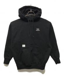 WTAPS（ダブルタップス）の古着「ロゴ刺繍プルオーバーパーカー」｜ブラック