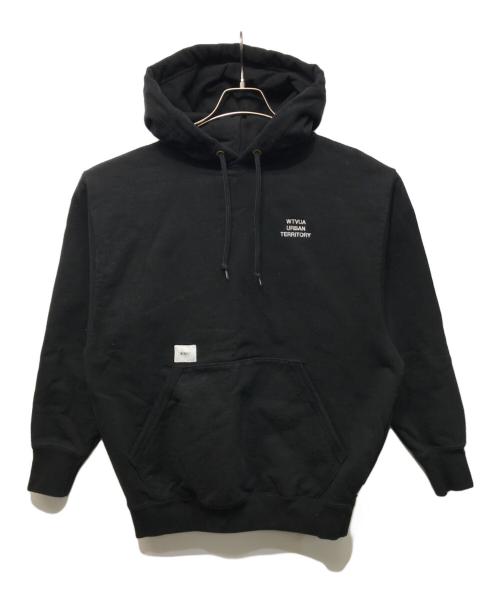 WTAPS（ダブルタップス）WTAPS (ダブルタップス) ロゴ刺繍プルオーバーパーカー ブラック サイズ:1の古着・服飾アイテム