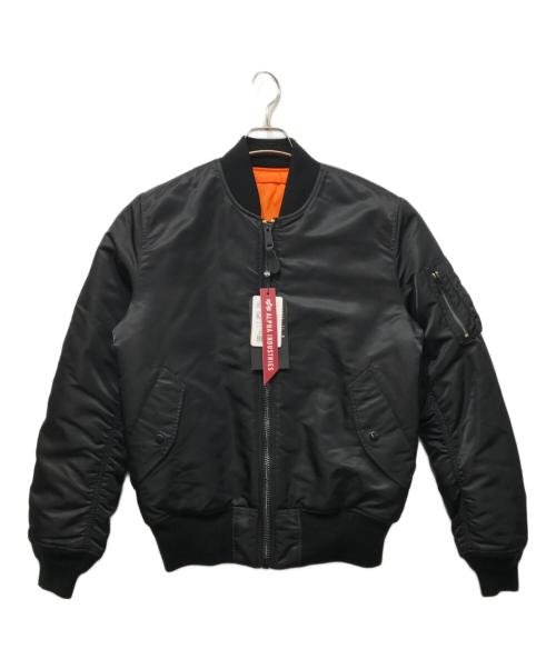 ALPHA（アルファ）ALPHA (アルファ) JAPAN SPEC タイトフィット MA-1ジャケット ブラック サイズ:SIZE L 未使用品の古着・服飾アイテム