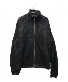 seven by seven（セブンバイセブン）の古着「STAND COLLAR MACRAME LEATHER BLOUSON」｜ブラック