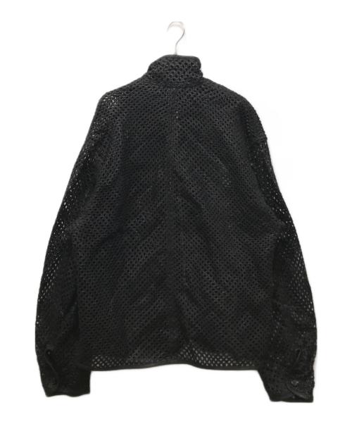 seven by seven（セブンバイセブン）SEVEN BY SEVEN (セブンバイセブン) STAND COLLAR MACRAME LEATHER BLOUSON ブラック サイズ:Mの古着・服飾アイテム