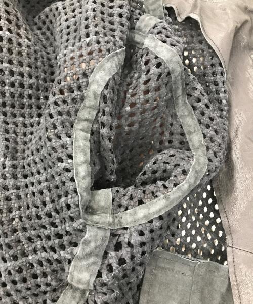 seven by seven（セブンバイセブン）SEVEN BY SEVEN (セブンバイセブン) STAND COLLAR MACRAME LEATHER BLOUSON ブラック サイズ:Mの古着・服飾アイテム