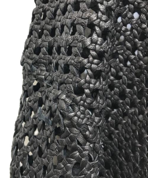 seven by seven（セブンバイセブン）SEVEN BY SEVEN (セブンバイセブン) STAND COLLAR MACRAME LEATHER BLOUSON ブラック サイズ:Mの古着・服飾アイテム