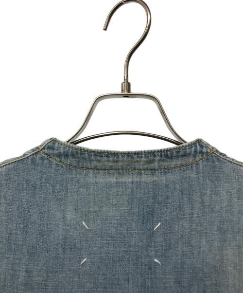 Maison Margiela（メゾンマルジェラ）Maison Margiela (メゾンマルジェラ) ノーカラーデニムジャケット インディゴ サイズ:４６の古着・服飾アイテム