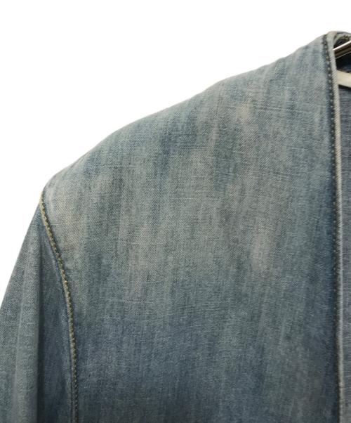 Maison Margiela（メゾンマルジェラ）Maison Margiela (メゾンマルジェラ) ノーカラーデニムジャケット インディゴ サイズ:４６の古着・服飾アイテム