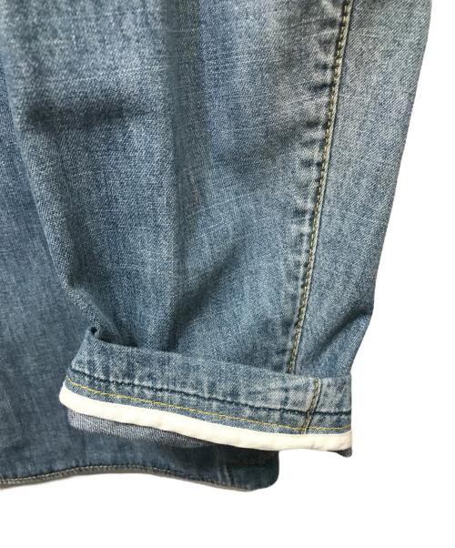 Maison Margiela（メゾンマルジェラ）Maison Margiela (メゾンマルジェラ) ノーカラーデニムジャケット インディゴ サイズ:４６の古着・服飾アイテム