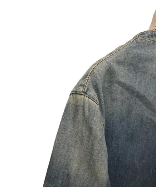 Maison Margiela（メゾンマルジェラ）Maison Margiela (メゾンマルジェラ) ノーカラーデニムジャケット インディゴ サイズ:４６の古着・服飾アイテム