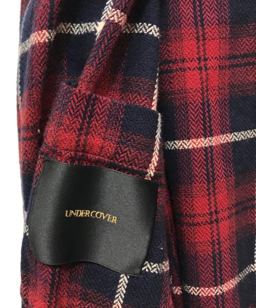 UNDERCOVER（アンダーカバー）UNDERCOVER (アンダーカバー) Slash Magazine期 チェックネルガウンコート レッド サイズ:2の古着・服飾アイテム