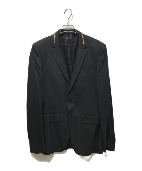 GIVENCHY（ジバンシィ）GIVENCHY (ジバンシィ) ジップデザイン2Bジャケット ブラック サイズ:SIZE 44の古着・服飾アイテム