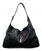 GUCCIグッチ）の古着「ジャッキー レザーワンショルダーバッグ」｜ブラック