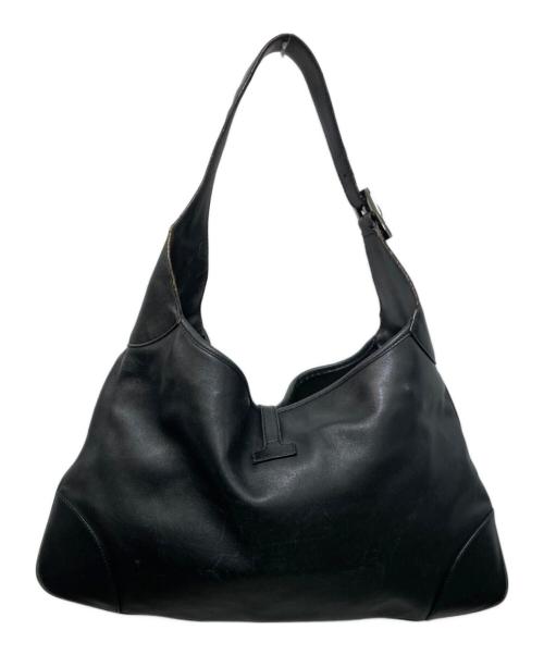 GUCCI（グッチ）GUCCI (グッチ) ジャッキー レザーワンショルダーバッグ ブラックの古着・服飾アイテム