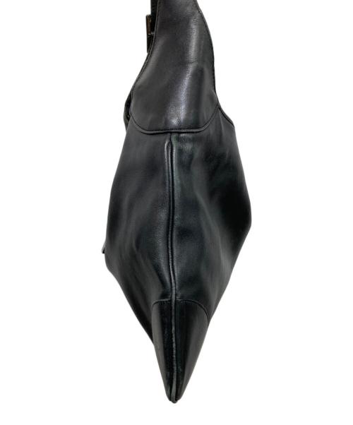 GUCCI（グッチ）GUCCI (グッチ) ジャッキー レザーワンショルダーバッグ ブラックの古着・服飾アイテム