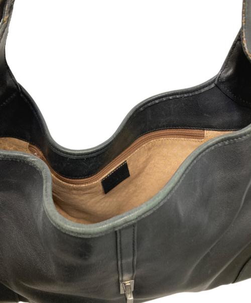 GUCCI（グッチ）GUCCI (グッチ) ジャッキー レザーワンショルダーバッグ ブラックの古着・服飾アイテム