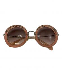 MIU MIU（ミュウミュウ）の古着「ビジューサングラス」｜ピンク