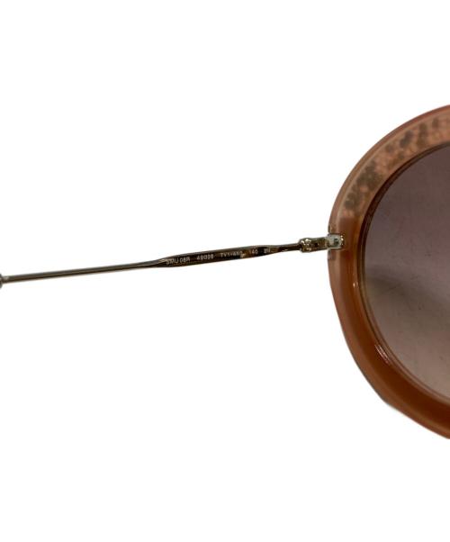 MIU MIU（ミュウミュウ）MIU MIU (ミュウミュウ) ビジューサングラス ピンク サイズ:49□28 140の古着・服飾アイテム