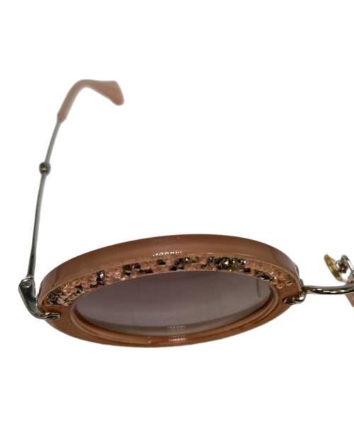 MIU MIU（ミュウミュウ）MIU MIU (ミュウミュウ) ビジューサングラス ピンク サイズ:49□28 140の古着・服飾アイテム