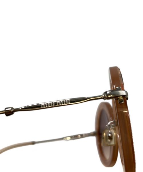 MIU MIU（ミュウミュウ）MIU MIU (ミュウミュウ) ビジューサングラス ピンク サイズ:49□28 140の古着・服飾アイテム