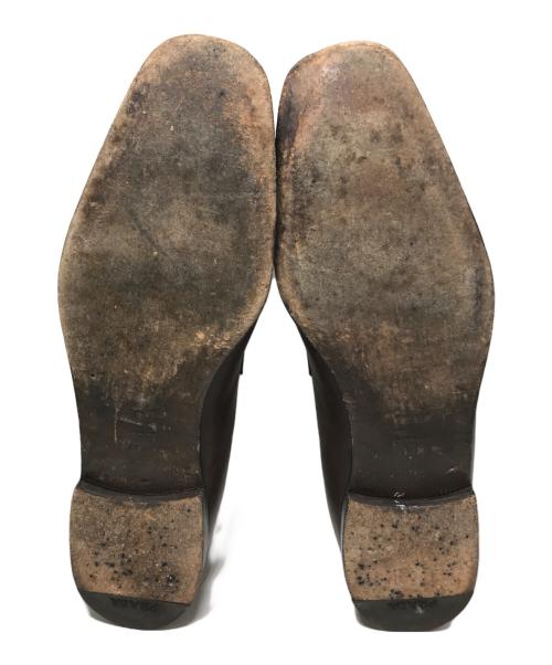 PRADA（プラダ）PRADA (プラダ) スクエアトゥコインローファー ブラウン サイズ:5 1/2の古着・服飾アイテム