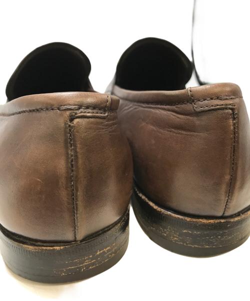 PRADA（プラダ）PRADA (プラダ) スクエアトゥコインローファー ブラウン サイズ:5 1/2の古着・服飾アイテム