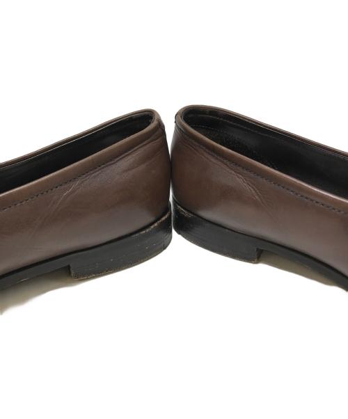 PRADA（プラダ）PRADA (プラダ) スクエアトゥコインローファー ブラウン サイズ:5 1/2の古着・服飾アイテム