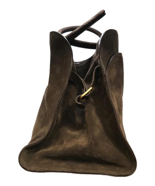ELBORN（エルボルン）ELBORN (エルボルン) Momet Suede Tote Bag ブラウンの古着・服飾アイテム