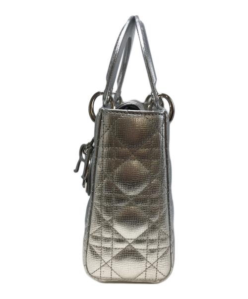 Christian Dior（クリスチャン ディオール）Christian Dior (クリスチャン ディオール) マイレディーディオール カナージュ ハンドバッグ スモール シルバーの古着・服飾アイテム