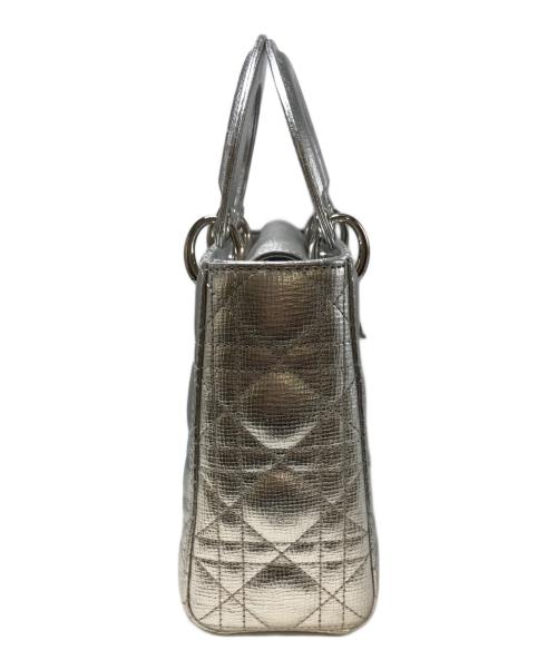 Christian Dior（クリスチャン ディオール）Christian Dior (クリスチャン ディオール) マイレディーディオール カナージュ ハンドバッグ スモール シルバーの古着・服飾アイテム