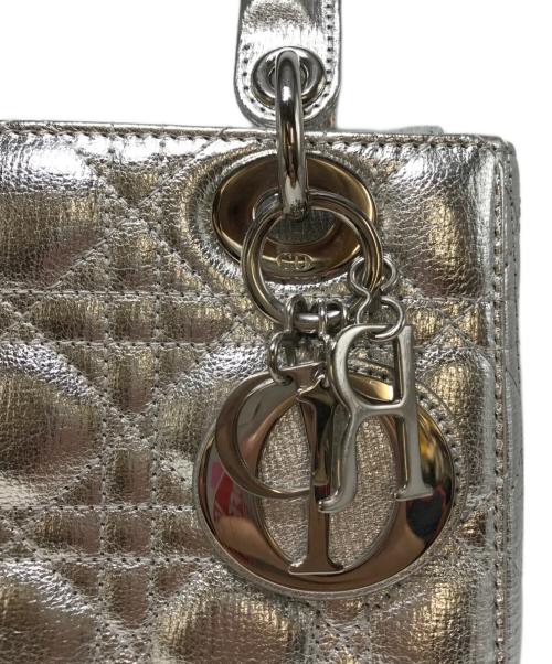 Christian Dior（クリスチャン ディオール）Christian Dior (クリスチャン ディオール) マイレディーディオール カナージュ ハンドバッグ スモール シルバーの古着・服飾アイテム