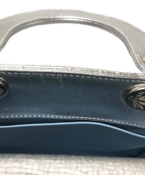 Christian Dior（クリスチャン ディオール）Christian Dior (クリスチャン ディオール) マイレディーディオール カナージュ ハンドバッグ スモール シルバーの古着・服飾アイテム