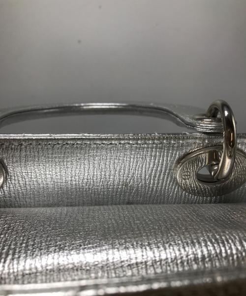 Christian Dior（クリスチャン ディオール）Christian Dior (クリスチャン ディオール) マイレディーディオール カナージュ ハンドバッグ スモール シルバーの古着・服飾アイテム