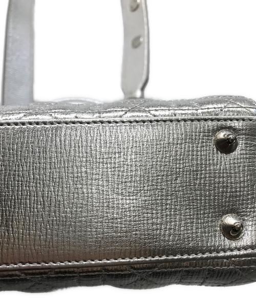 Christian Dior（クリスチャン ディオール）Christian Dior (クリスチャン ディオール) マイレディーディオール カナージュ ハンドバッグ スモール シルバーの古着・服飾アイテム