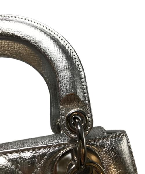 Christian Dior（クリスチャン ディオール）Christian Dior (クリスチャン ディオール) マイレディーディオール カナージュ ハンドバッグ スモール シルバーの古着・服飾アイテム