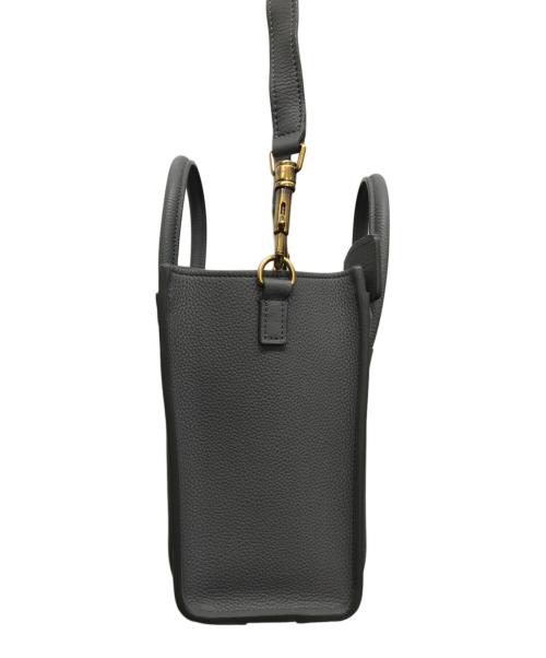 CELINE（セリーヌ）CELINE (セリーヌ) ラゲージ ナノショッパー ハンドバッグ ドラムカーフスキン グレーの古着・服飾アイテム