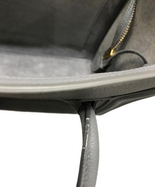CELINE（セリーヌ）CELINE (セリーヌ) ラゲージ ナノショッパー ハンドバッグ ドラムカーフスキン グレーの古着・服飾アイテム